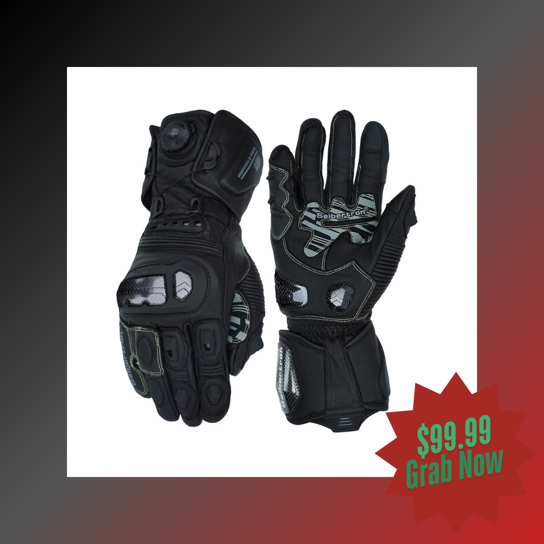 Seibertron Adult SPS-6 All-Season Leather Motorcycle Gloves with Carbon Fiber Protection, Breathable Design, and Anti-Slip Grip Perfect for Road ... Seibertron Adult SPS-6 All-Season Leather Motorcycle Gloves with Carbon Fiber Protection, Breathable Design, and Anti-Slip Grip Perfect for Road ...