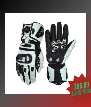 Motorcycle gloves with reinforced knuckle protection