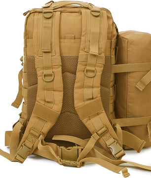 Adventure backpack with convenient side pockets for easy gear access.