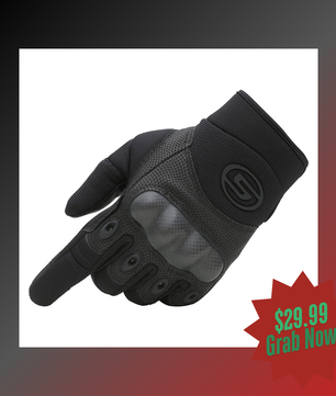 Seibertron Carbon Fiber Hard Knuckle Sheepskin Palm Motorcycle Gloves - Seibertron