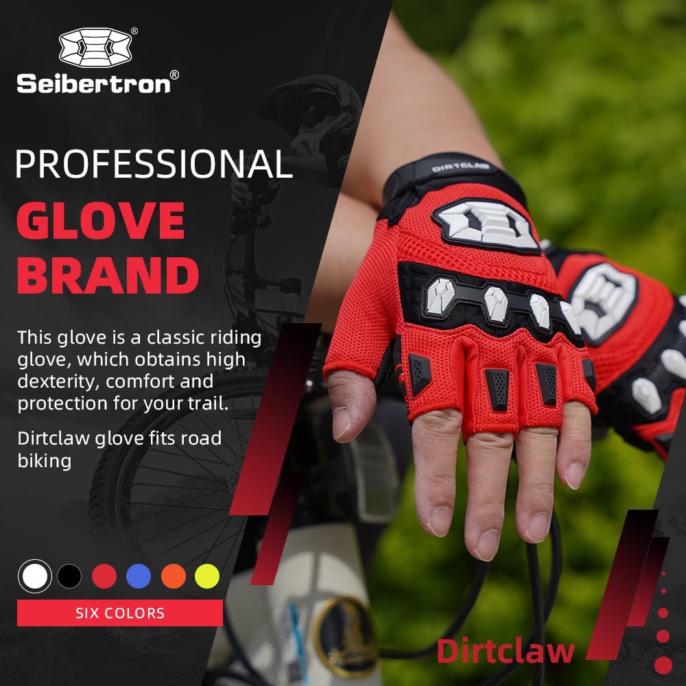 red bmx gloves