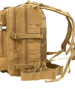 Rugged outdoor backpack designed for challenging hiking trails and camping trips.