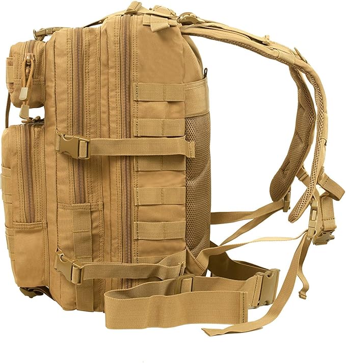 Rugged outdoor backpack designed for challenging hiking trails and camping trips.