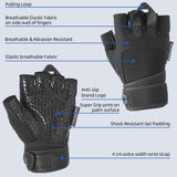 Seibertron Fitness Gloves for Weightlifting, Dumbbell & Pull - Up Bar Training, Long Wrist Wraps, Outdoor Half - Finger Design - Seibertron
