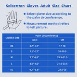 Seibertron Fitness Gloves for Weightlifting, Dumbbell & Pull - Up Bar Training, Long Wrist Wraps, Outdoor Half - Finger Design - Seibertron