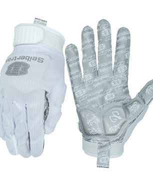 Seibertron H.P.I.L.G Touchscreen Lineman and Football Receiver Gloves, Flexible Breathable Impact Protection Back of Hand Glove Adult and Youth Sizes - Seibertron