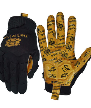 Seibertron H.P.I.L.G Touchscreen Lineman and Football Receiver Gloves, Flexible Breathable Impact Protection Back of Hand Glove Adult and Youth Sizes - Seibertron