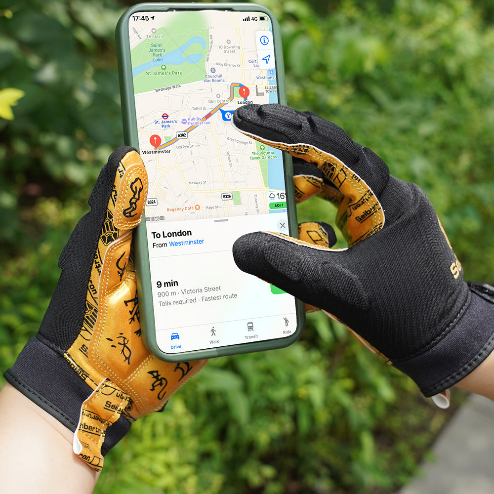 Seibertron H.P.I.L.G Touchscreen Lineman and Football Receiver Gloves, Flexible Breathable Impact Protection Back of Hand Glove Adult and Youth Sizes - Seibertron