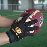 Seibertron H.P.I.L.G Touchscreen Lineman and Football Receiver Gloves, Flexible Breathable Impact Protection Back of Hand Glove Adult and Youth Sizes - Seibertron