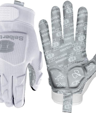Seibertron H.P.I.L.G Touchscreen Lineman and Football Receiver Gloves, Flexible Breathable Impact Protection Back of Hand Glove Adult and Youth Sizes - Seibertron