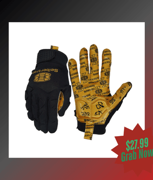 Seibertron H.P.I.L.G Touchscreen Lineman and Football Receiver Gloves, Flexible Breathable Impact Protection Back of Hand Glove Adult and Youth Sizes - Seibertron