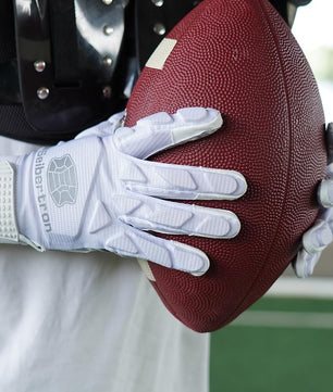 all white football gloves​