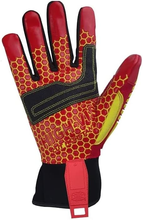 Seibertron HIGH - VIS HRC5 Rigger Excellent Grip Cut5 Handyman/Boxer Work Gloves Abrasion Resistant Oil & Gas Drilling Safety Impact Protection Gloves CE EN388 4542 - SeibertronTools