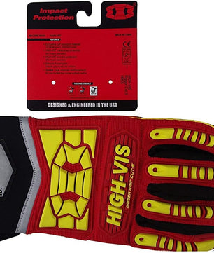 Seibertron HIGH-VIS HRC5 Rigger Excellent Grip Cut5 Handyman/Boxer Work Gloves Abrasion Resistant Oil & Gas Drilling Safety Impact Protection Gloves CE EN388 4542 - Seibertron