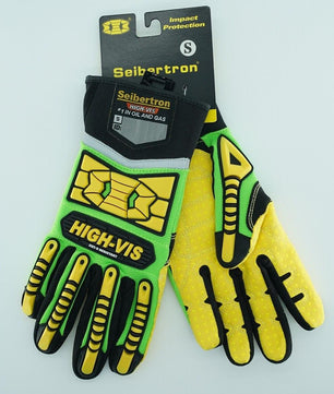 Seibertron HIGH-VIS SDXC5 Mechanics Cut5 Impact Cut Puncture Resistant Gloves Oil and Gas/Oilfield Safety Gloves CE EN388 4543