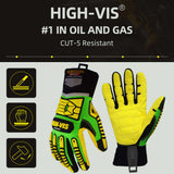 Gloves designed for cold weather work protection