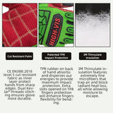 Work gloves compatible with touchscreen devices