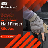 Seibertron Men Or Women XXS to XXL Fingerless/Half Finger S.O.L.A.G 2.0 Sports Outdoor Tactical Gloves - Seibertron