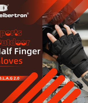 Seibertron Men Or Women XXS to XXL Fingerless/Half Finger S.O.L.A.G 2.0 Sports Outdoor Tactical Gloves - SeibertronSports