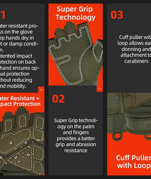 Seibertron Men Or Women XXS to XXL Fingerless/Half Finger S.O.L.A.G 2.0 Sports Outdoor Tactical Gloves - SeibertronSports