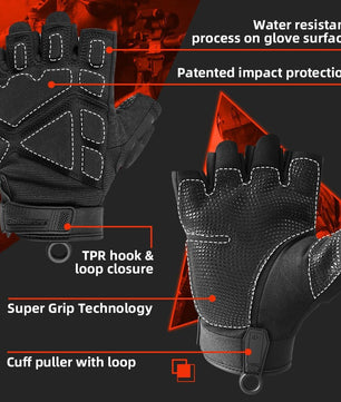 Seibertron Men Or Women XXS to XXL Fingerless/Half Finger S.O.L.A.G 2.0 Sports Outdoor Tactical Gloves - SeibertronSports