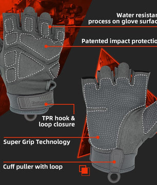 Seibertron Men Or Women XXS to XXL Fingerless/Half Finger S.O.L.A.G 2.0 Sports Outdoor Tactical Gloves - Seibertron