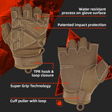 Seibertron Men Or Women XXS to XXL Fingerless/Half Finger S.O.L.A.G 2.0 Sports Outdoor Tactical Gloves - Seibertron