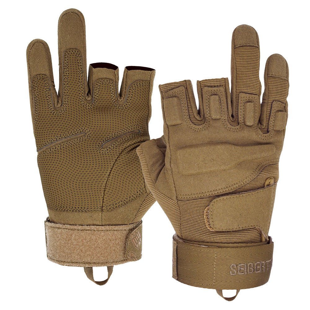 Seibertron Men Or Women XXS to XXL Fingerless/Half Finger Sports Outdoor Tactical Gloves - Seibertron