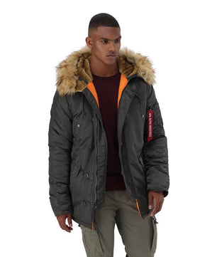 Seibertron Men's N - 3B Slim - Fit Waterproof/Water Repellent Parka with Removable Faux Fur Hood Trim - SeibertronApparel602201113451