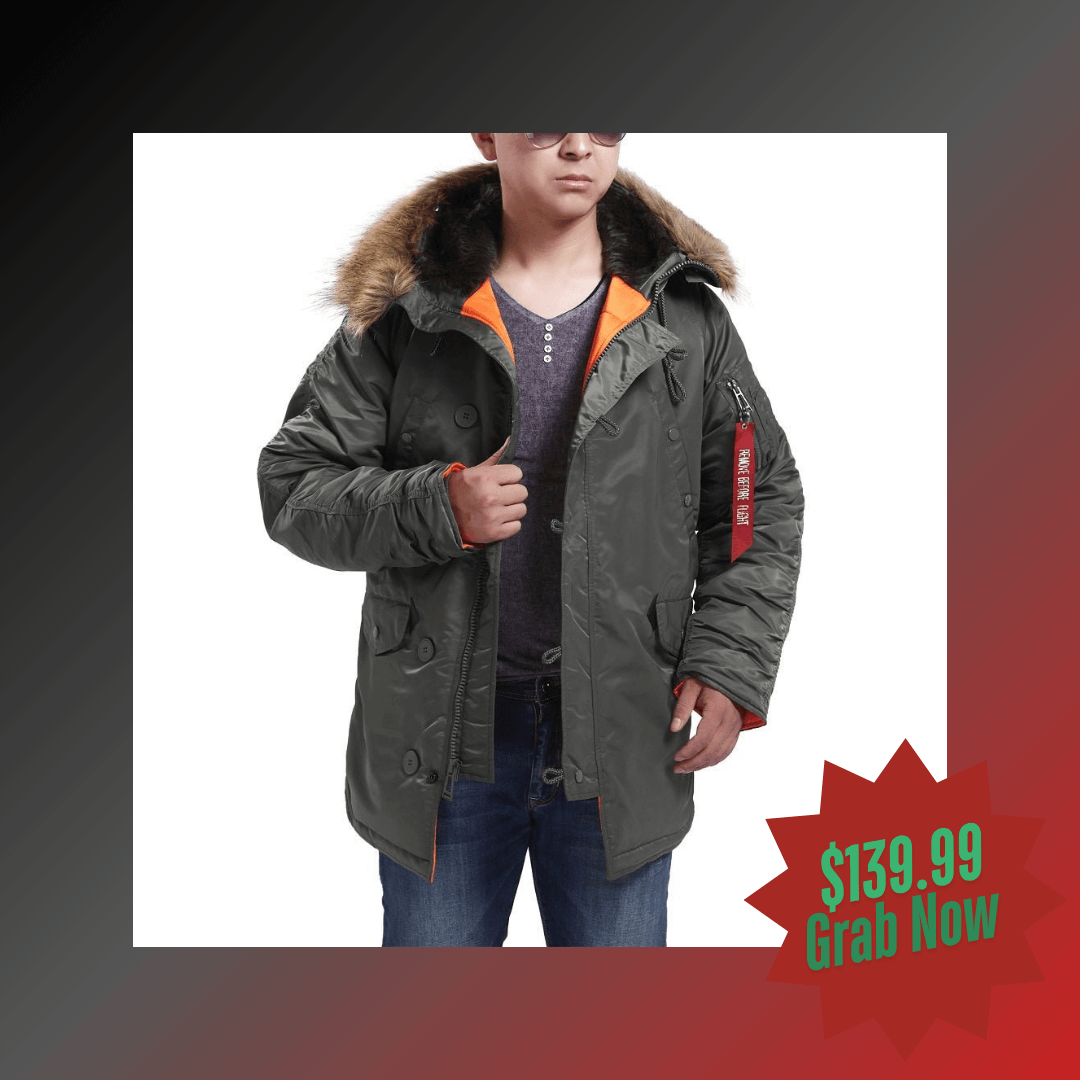 Seibertron N-3B Slim-Fit Waterproof Parka Jacket Seibertron N-3B Slim-Fit Waterproof Parka Jacket