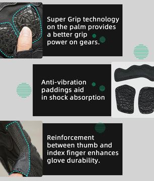 Motorcycle tactical gloves with strong rubber knuckles for safety
