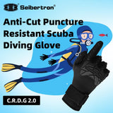 Seibertron Patented C.R.D.G 1.0 / C.R.D.G 2.0 Aramid Anti - Cut Puncture Resistant Diving Gloves - SeibertronSports
