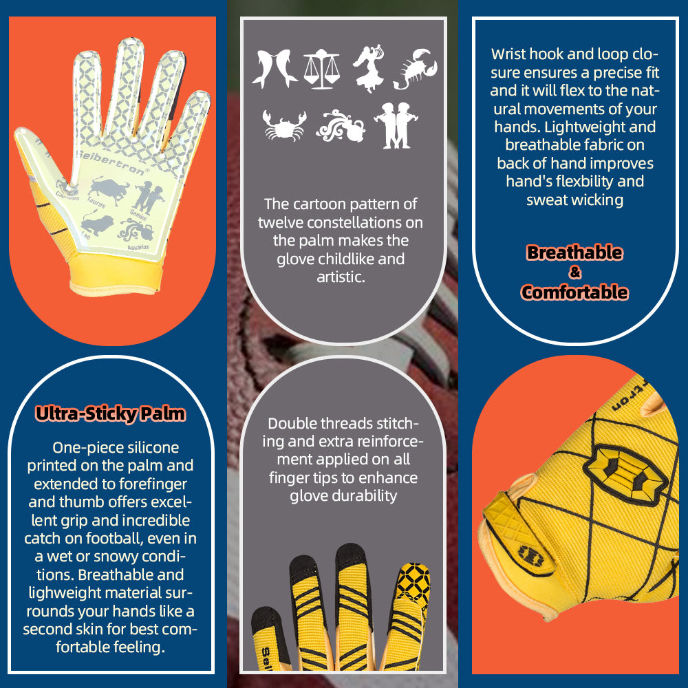 youth wide receiver gloves