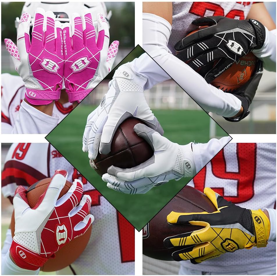 padded football receiver gloves