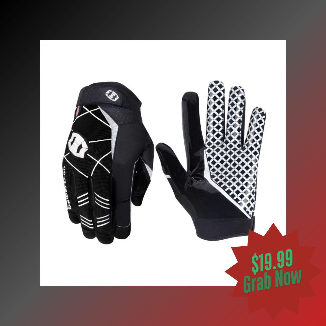 all black football gloves