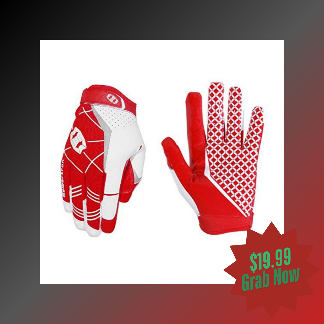 wide receiver handschuhe Seibertron Pro 3.0 Elite Ultra-Stick Sports Receiver Glove American Football Gloves Youth and Adult red L