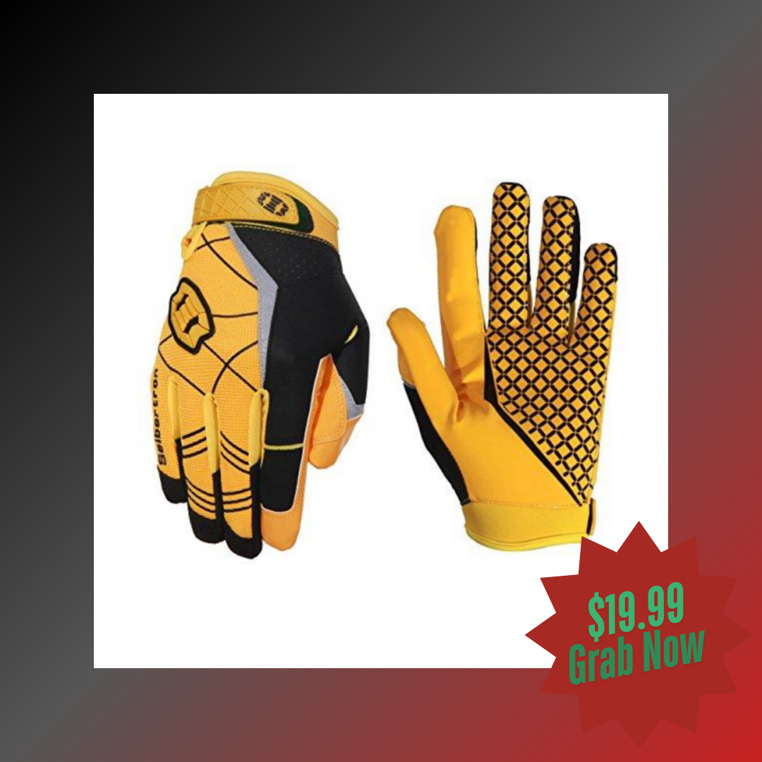 yellow lineman football gloves