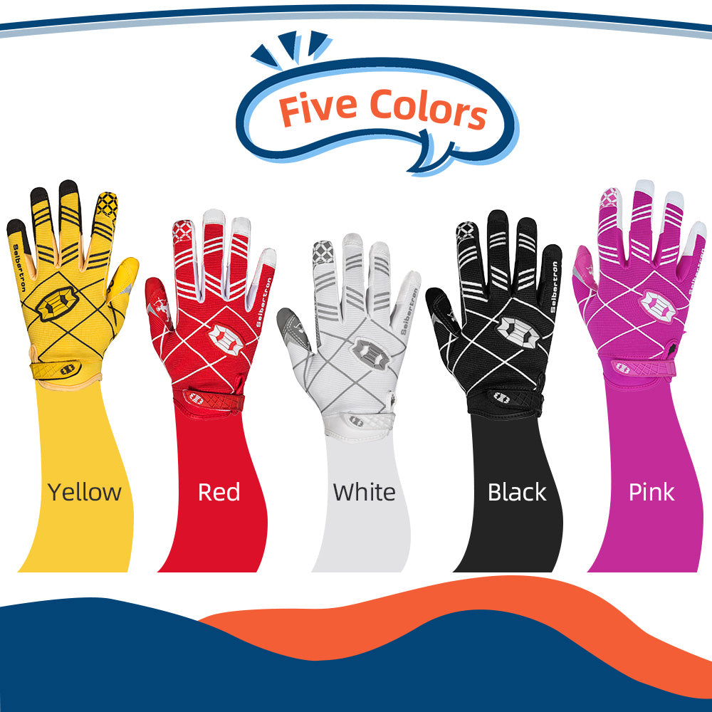 Youth American football gloves for team and school supply