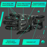 Touchscreen motorcycle gloves compatible with mobile devices