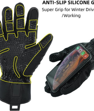 Seibertron S.C.W.G 2.0 Waterproof Winter - 4℉ Cold Proof Touchscreen Anti Slip Palm Impact Gloves for Cycling Motorcycle - Seibertron