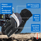 Seibertron S.C.W.G 2.0 Waterproof Winter -4℉ Cold Proof Touchscreen Anti Slip Palm Impact Gloves for Cycling Motorcycle - Seibertron