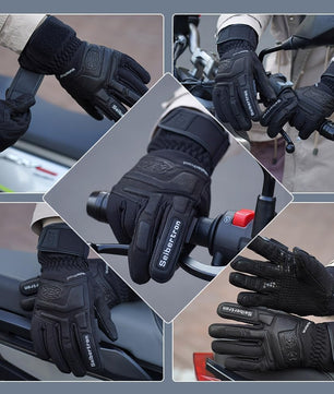 Seibertron S.C.W.G 2.0 Waterproof Winter - 4℉ Cold Proof Touchscreen Anti Slip Palm Impact Gloves for Cycling Motorcycle - Seibertron