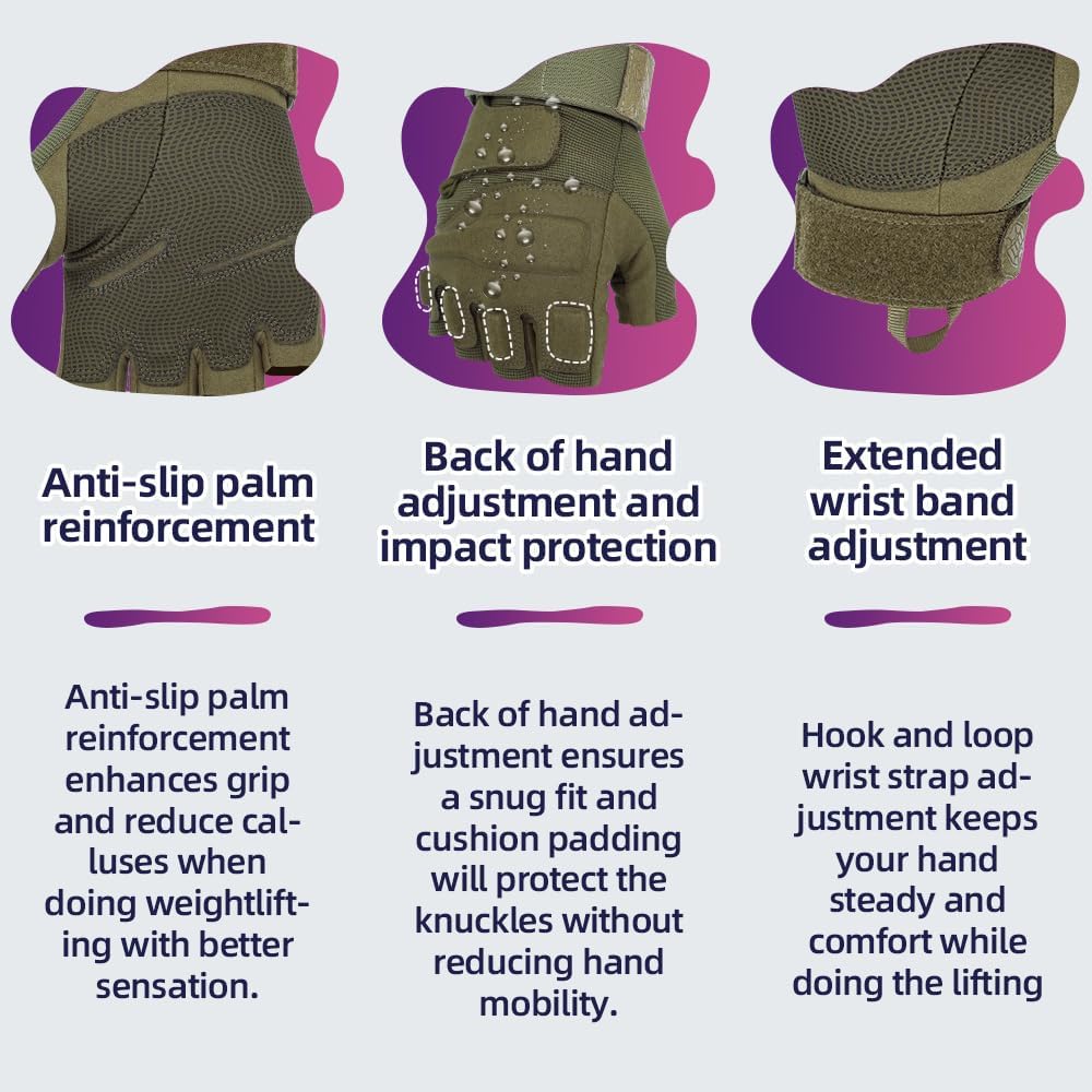 Seibertron S.O.L.A.G 1/2 Finger / Fingerless / Multi-function Sports Half Finger Gloves - Seibertron