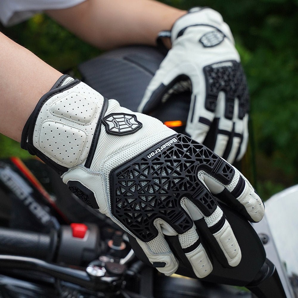 Seibertron SPS - 10 Youth Motorcycle Riding Gloves – Breathable, Durable, Anti - Slip, Touchscreen Leather Gloves for Spring, Summer, and Fall - SeibertronSports Gloves
