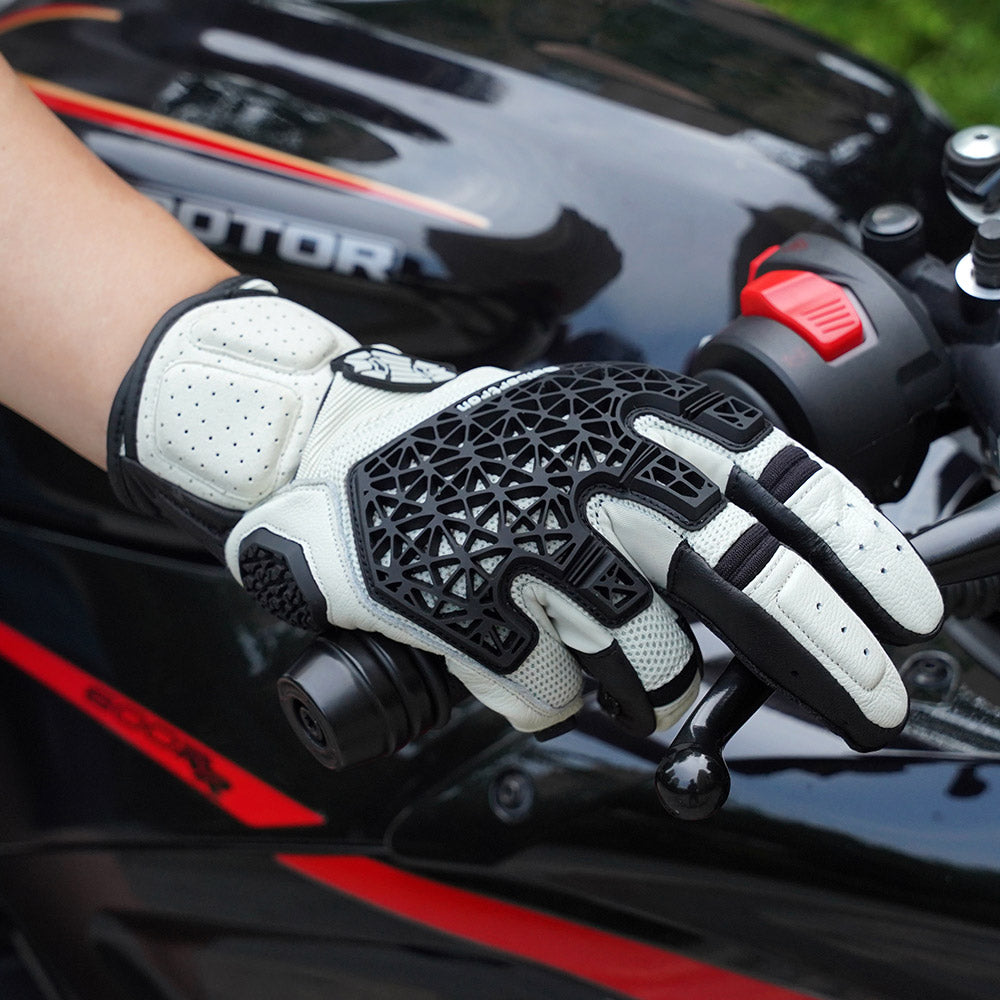 Seibertron SPS-10 Adult Motorcycle Riding Gloves – Breathable, Durable, Anti-Slip, Touchscreen Leather Gloves for Spring, Summer, and Fall - Seibertron