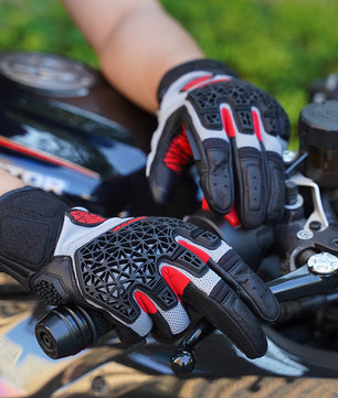 Seibertron SPS-10 Adult Motorcycle Riding Gloves – Breathable, Durable, Anti-Slip, Touchscreen Leather Gloves for Spring, Summer, and Fall - Seibertron