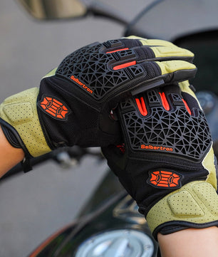 Seibertron SPS-10 Adult Motorcycle Riding Gloves – Breathable, Durable, Anti-Slip, Touchscreen Leather Gloves for Spring, Summer, and Fall - Seibertron