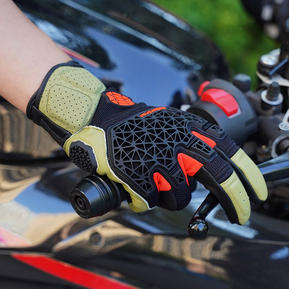 Seibertron SPS-10 Adult Motorcycle Riding Gloves – Breathable, Durable, Anti-Slip, Touchscreen Leather Gloves for Spring, Summer, and Fall - Seibertron