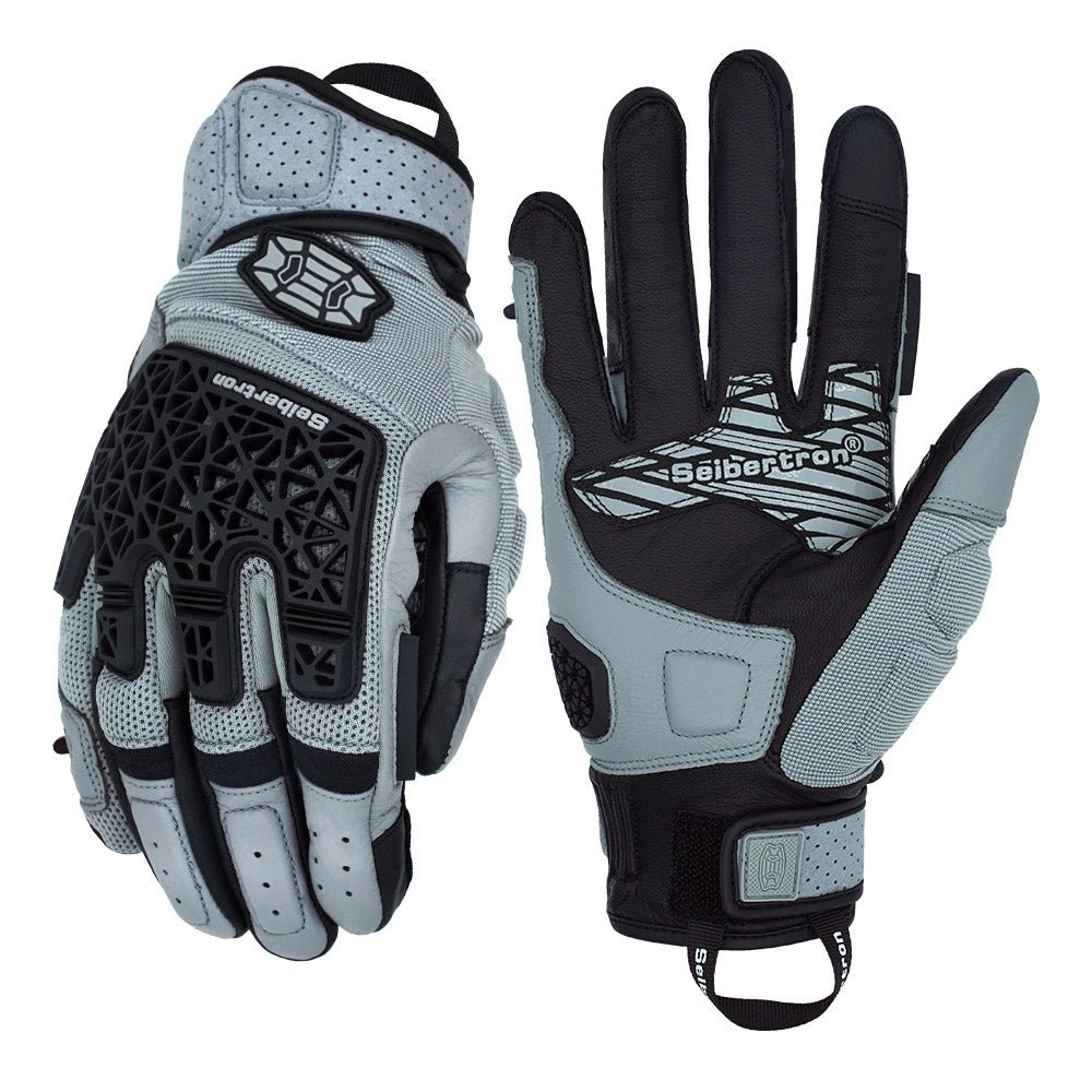 Seibertron SPS - 10 Youth Motorcycle Riding Gloves – Breathable, Durable, Anti - Slip, Touchscreen Leather Gloves for Spring, Summer, and Fall - SeibertronSports Gloves