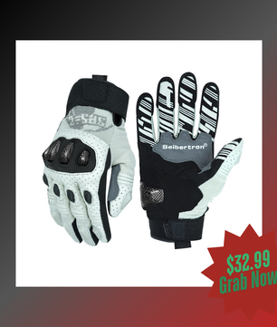 white leather riding gloves